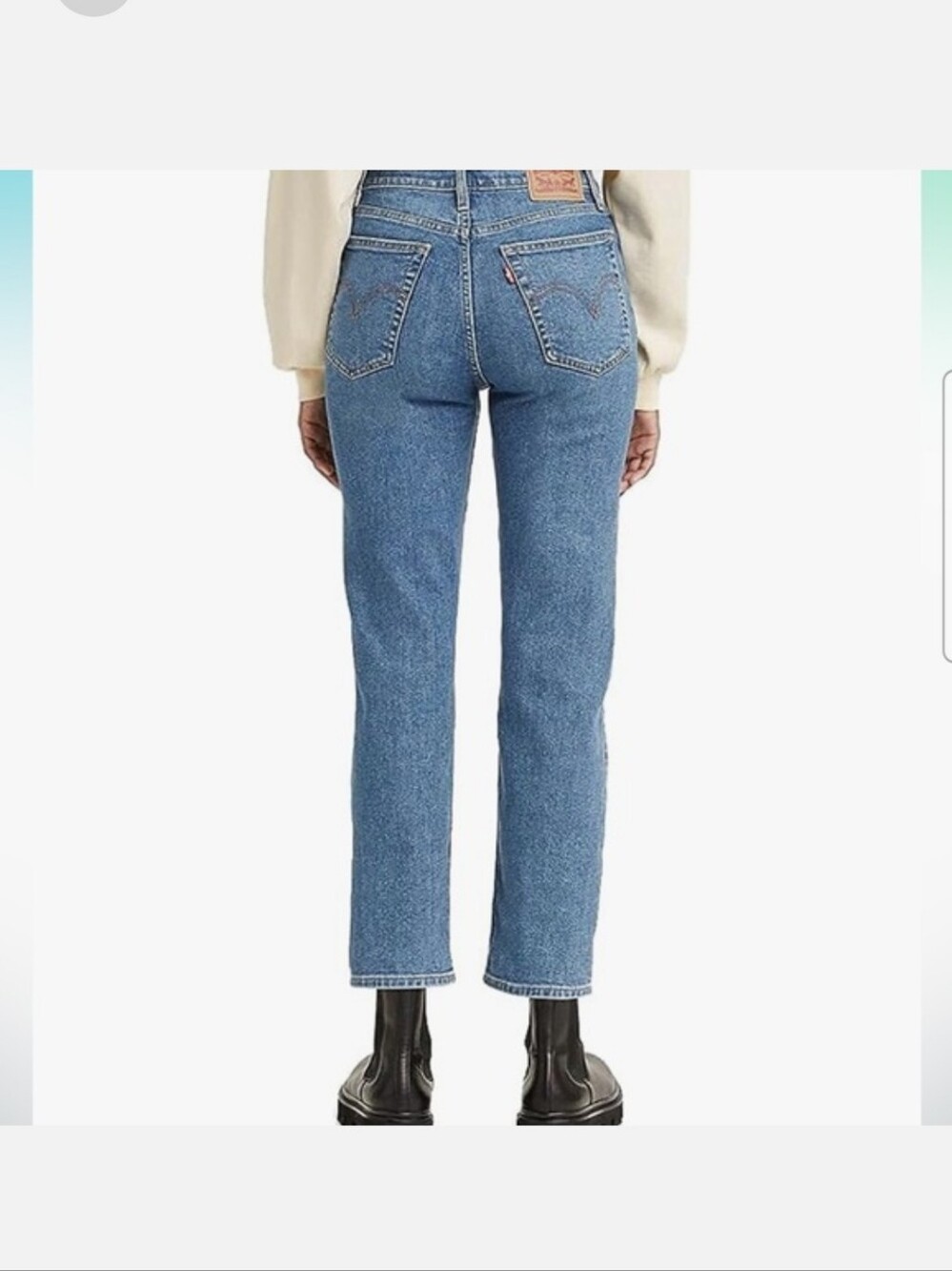 Levi’s Premium Wedgie Straight Jeans Medium Wash Blue 31